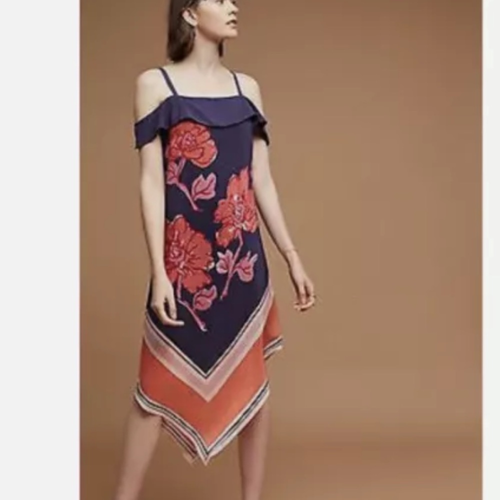 Anthropologie MOULINETTE SOEURS
Tilda Scarf Handkerchief Dress XS 100% Silk